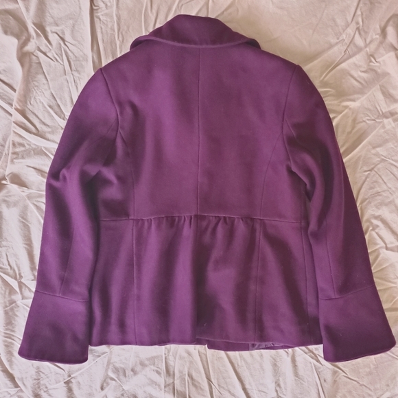 Apostrophe Wool Blend Purple Coat - Picture 2 of 2